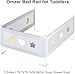 omzer 3-Piece Bed Rails for Queen Bed - Height Adjustable Bed Rail for Toddlers with Double Child Lock, Bed Rail for Baby Kids with Pattern, Infants Toddler Bed Gate for Queen Size Bed, 78.7x78.7x59”