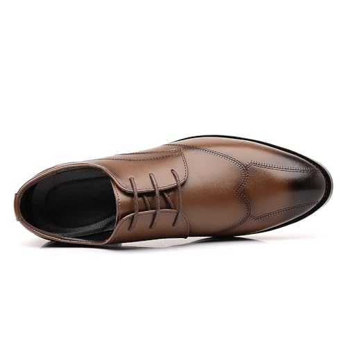 Santimon Men's Oxfords Luxury Derby Shoes for Men Business Casual Mens Lace-up Weddding Shoe3