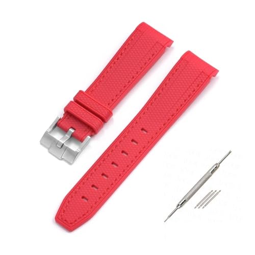 [X] VRXgbv For Swatch X Ή For Omega Ή For Moonswatch Ή XeXX`[obN 20mm 22mm Y fB[X \tg h pvoh(Red red line)