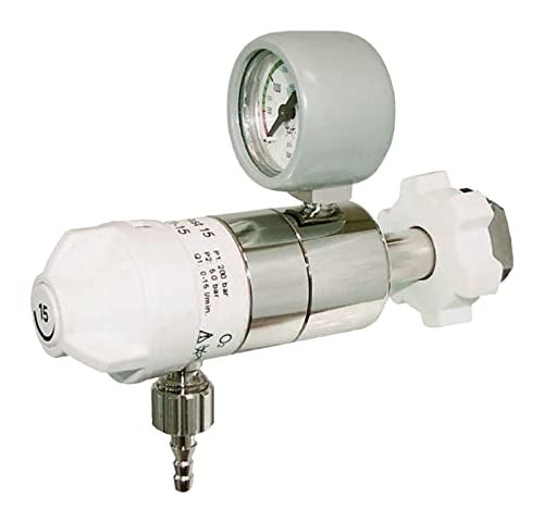 Sauerstoff Druckminderer (O2 Med.) Fast 15 "HUM" langer Anschlussbolzen, 0-15 l/min regelbar