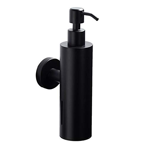 Xueliee Distributeur de savon mural en acier inoxydable noir pour cuisine, salle de bain Cover