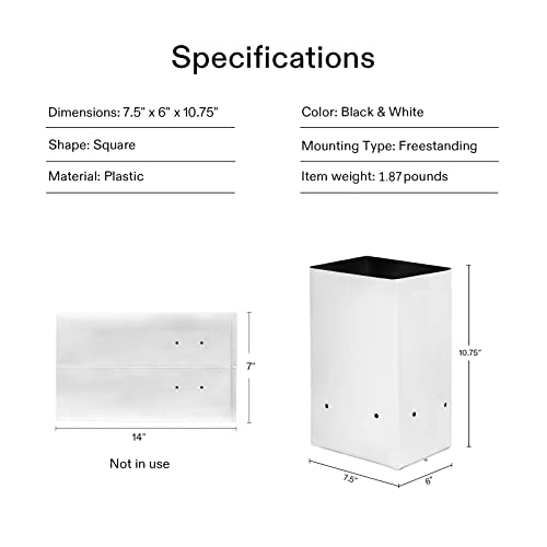 Vivosun 50-Pack 2 Gallon Grow Bags For Plants, Black-And-White Panda Film Containers Thick Plastic Bag For Potting Seedlings, And Rooting #TOP1