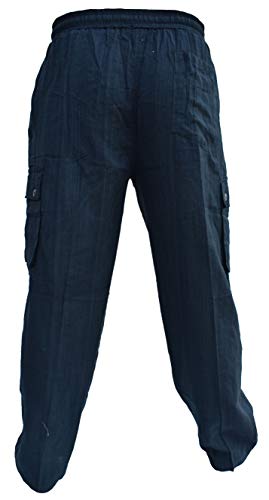 Gheri Light Cotton Loose Elastic Waist Summer Pocket Casual Lounge Wear Trousers Pant3