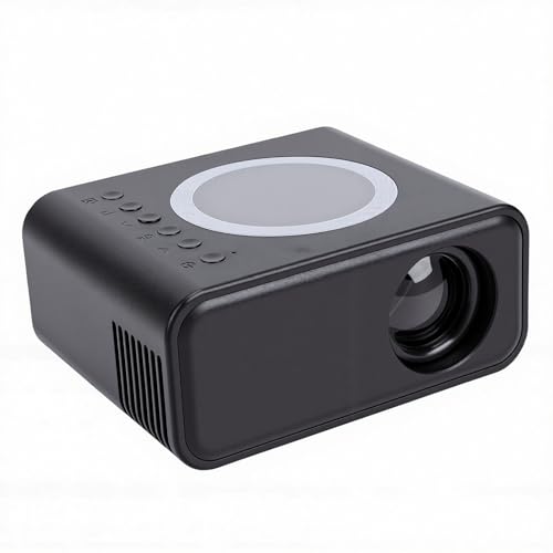 Image of Sanpyl Mini Projector with WiFi 6 and Bluetooth 5.0, 1080P HD Portable Projector Built in Speakers, Compatible with TV Stick Game Console Smartphone, for Home Theater Outdoor Movie (US Plug)