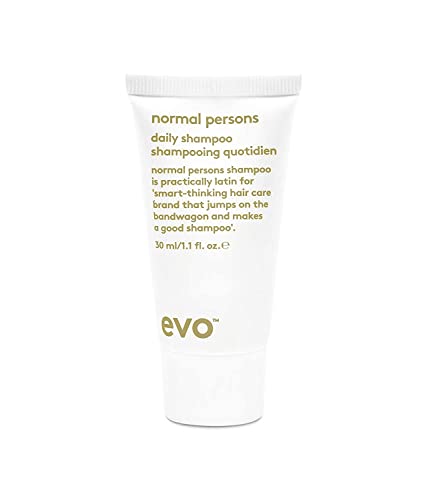 Evo Normal Persons Daily Shampoo - Deeply Cleanses, Removes Product Build-Up, Strengthens All Hair Types - Travel Size, 30ml / 1.01fl.oz