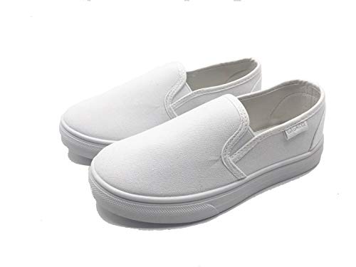 Dagacci Medical Uniform Unisex Slip-On Shoes (White, 8)