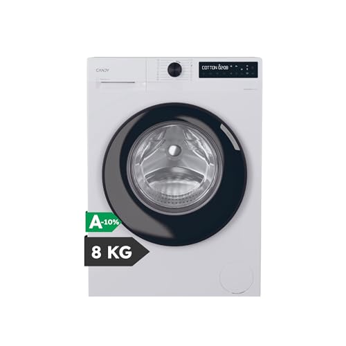 Candy ProWash 500 BR 48B6-S Lavadora 8 KG, 1400 RPM, Display Digital, Conectividad WIFI, Control Remoto, 16Ciclos, Inverter SpeedDrive, Inicio Diferido 24H, Bloqueo Infantil, Detector KG, 72DB, Blanco