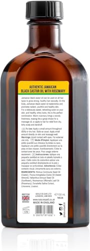Nature Spell Jamaican Black Castor and Rosemary Oil Blend for Hair & Scalp with Comb Applicator, Pre-Diluted Oil to Strengthen Roots and Smooth Strands, For All Hair Types, Vegan, 150ml - Image 4
