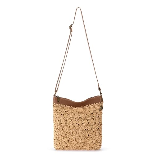 Image of The Sak Lucia Crochet Crossbody Purse - Zipper Closure & Adjustable Strap