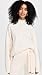 ALALA Women's Framed Knit Mock Neck, Creme/Grey, S