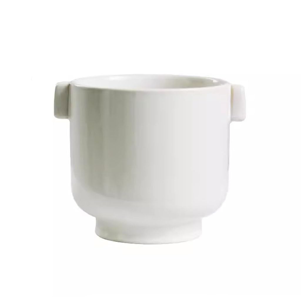 Gelasige B Flower Pots Retro Atmospheric Ceramic Flower Pot Nordic Advanced Glazed Indoor Alcony Potted Outdoor Flower Pots(B)