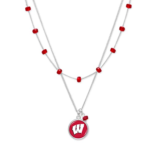 From the Heart Wisconsin Badgers Ivy Necklace Silver Chain Jewelry Gift UW
