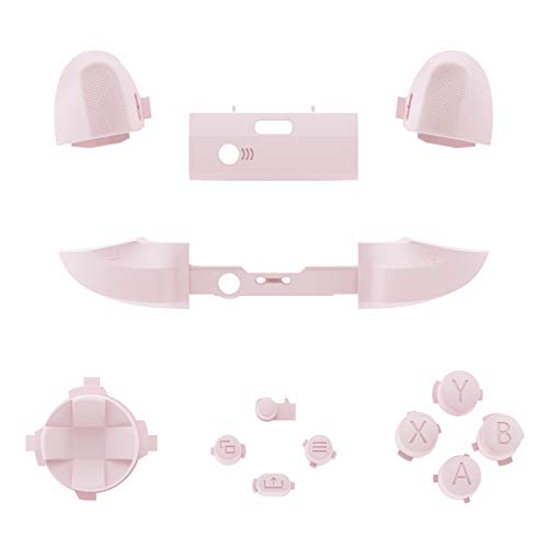 Image of eXtremeRate Replacement Buttons for Xbox Series X & S Controller, Cherry Blossoms Pink Custom Repair Kit Bumpers Trigers Dpad ABXY Start Back Sync Share Keys Parts for Xbox Core Wireless Controller