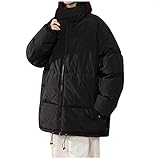 Daunenjacke Damen Ohne Kapuze Winterjacke Steppjacke Einfarbig Stehkragen Langarm Puffermantel mit Tasche Dicker Warm Wintermantel Vest Leicht Bequem Fleecejacke Winddicht Übergangsjacke Skifahren