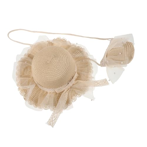 Chapeau paille beige enfant ensemble mode plage fille garçon