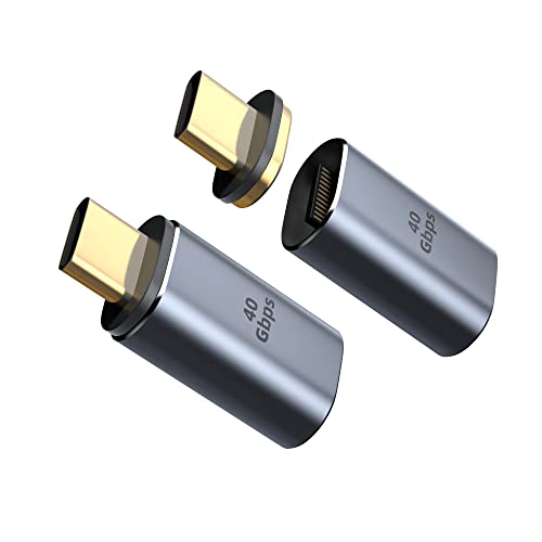 DriverGenius USB-Cマグネット式アダプター I字型 USB C磁気アダプター 24ピン TYPE-C PD 100W急速充電 40Gbpsデータ転送 8K/60Hz映像出力