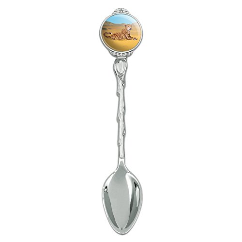 Cheetah Africa Savannah Novelty Collectible Demitasse Tea Coffee Spoon