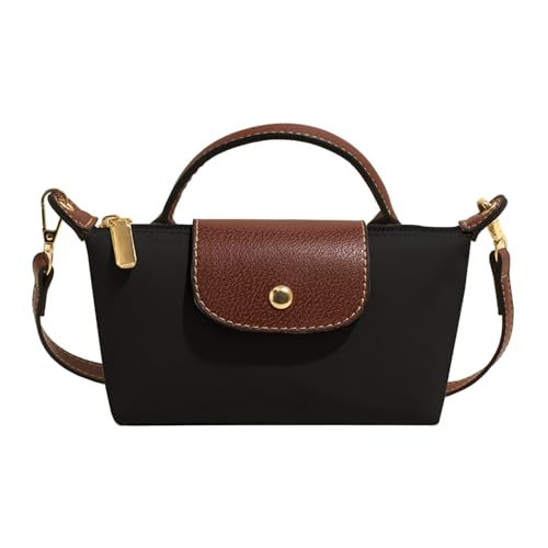 Mini bolsas transversais modernas para mulheres, bolsas de mão com alça ajustável, bolsa de ombro feminina, Preto