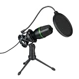 Audio Fidelity: Offri un'esperienza audio coinvolgente e registra accuratamente ogni dettaglio della tua voce con questo microfono podcast. Goditi un'eccellente qualità del suono e capacità di acquisizione del suono omnidirezionale a 360 gradi, garantendo che ogni suono venga catturato perfettamente.