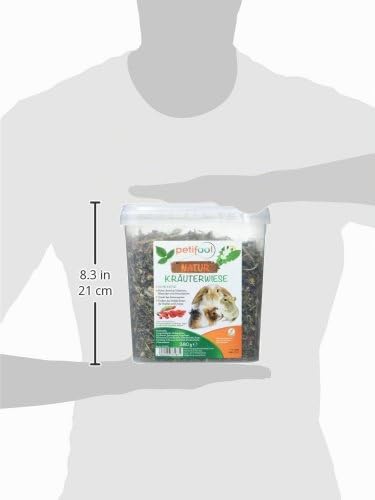 petifool Nager-Ergänzungsfutter Kräuterwiese, natürliches und gesundes Kaninchenfutter, 1er Pack (1 x 380 g)