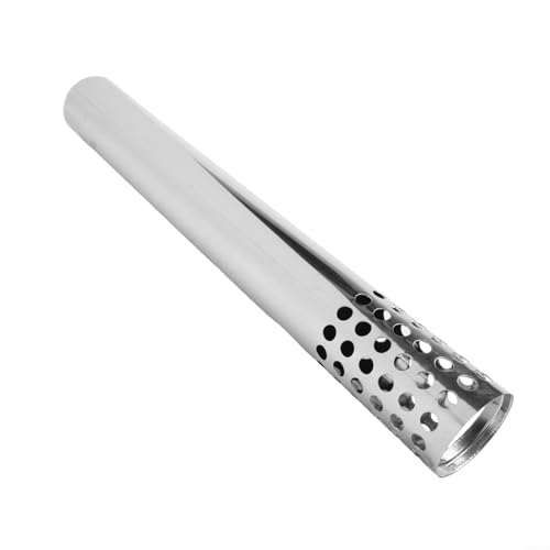 UrbanHui Tubo de acero inoxidable de 50 cm, diseño antiviento, fácil conexión, tubo de ventilación para estufa de leña, chimenea, tienda de campaña, horno de camping