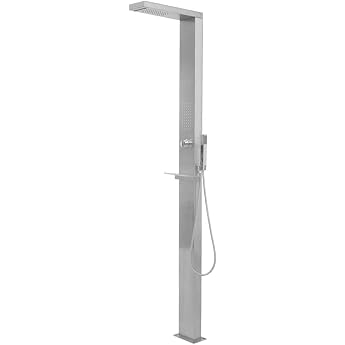 Refined Gartendusche Duschs ule Pooldusche Au endusche Garten Edelstahl Quadratisch