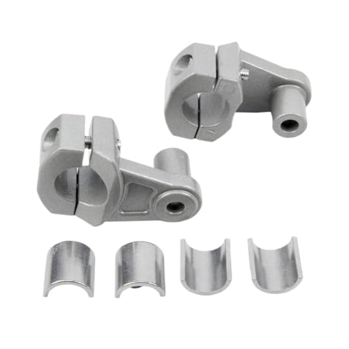 Adaptador de manillar de 28mm y 22mm para moto Pit Bike plateado