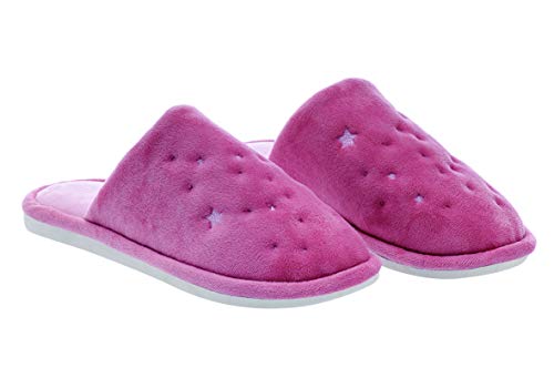 PANTUFAS FEMININAS ESTRELINHAS 32/33, Jolitex, ROSA