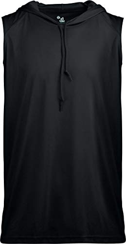 Badger Sports B-Core Sleeveless Hood Tee Black Large