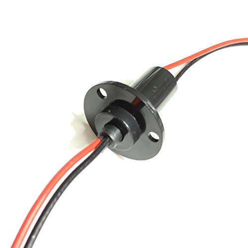 Taidacent 2 Wires 15A 20A 30A 40A 60A Slip Ring Collector Ring Rotary Electrical Contact (20A)