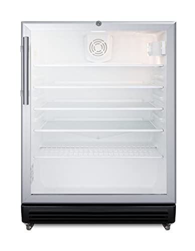 Summit Appliance SCR600BGLMBL Commercial 5.5 Cu.Ft. Glass Door 24