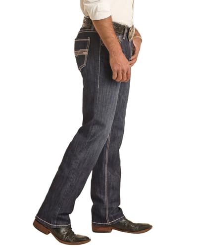 Rock & Roll Denim Revolver Reflex Pleather Embroidered Jeans3