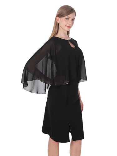 Baoqiya Shawls and Wraps for Dresses Chiffon Capelet Bridal Capes Soft Women Accessories Cover Up3