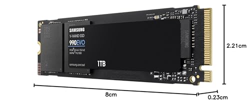 MZ-V9E1T0BW 990 EVO SSD Interno da 1TB, PCIe 4.0 x4 / 5.0 x2 NVMe 2.0 - Hdd - Immagine 6