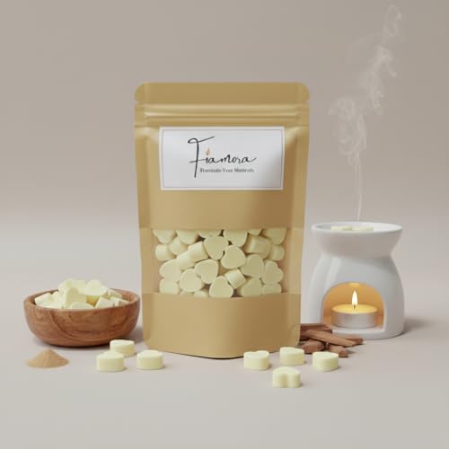 Image of Wax Melts | Organic Soy Wax | Essential Oil Infused | Sandalwood Fragrance | Heart Shape Aroma Melts | Calm Room Freshener | Safe Smoke-Free Scent | 80 GMS