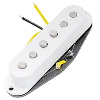 Fits for Strat style electric guitar, middle position Featuring Alnico 5 pickup staggered polepieces, they are designed to emulate Fender's classic 60's American Strat pickups, with clear chimey tones and authentic vintage sound. Reverse wound and re...