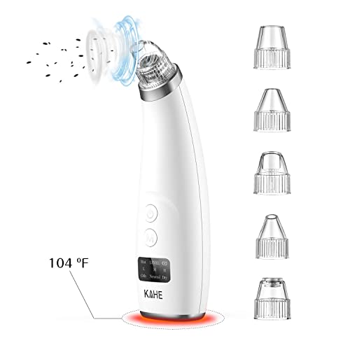 Blackhead Remover Pore Vacuum - Facial Pore Cleaner Electric Acne Pimple Comedone Extractor Kit USB Rechargeable Whitehead Suction Tool with LED Display for Facial Skin