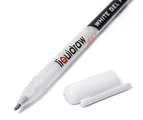Set de 3 bolígrafos gel blanco Liquidraw 0.8 mm punto fino miniatura 6