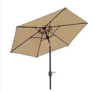 Parasol Parasol, Parasol Paraplu Tuin 2,7 m (9ft) Parasols Outdoor Patio Balkon Half Paraplu Halfrond met Crank…