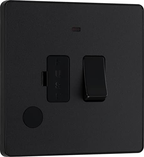 BG PCDMB52B   Unidad de conexión por fusible con interruptor eléctrico con indicador de alimentación LED y salida flexible, interruptor de espolón fusionado, doble polo, placa frontal sin tornillos,