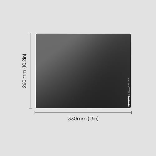 Image of Pulsar Gaming Gears Superglide Pad v3 Type-S - Alumino-Silicate Glass Gaming Mouse Pad, Soft R-Edge, Anti-Slip Silicone Base 330mmx260mm (M, Black)