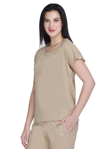 Image of GODFREY Women Round Neck Half Sleeve Cotton T Shirts