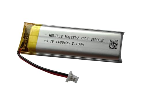 AOLIKES 3.7 V 1400 mAh 5.18Wh wiederaufladbarer Lipo Akku Ersatz für Sena 50R 50R-01 Motorrad Bluetooth Headset 2-Draht Akku Pack