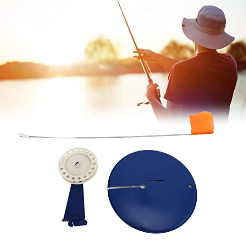 Ice Fishing Tip Up Flag Kit, Portable Winter Fishing Rod Indicator Flag Floating Base Tackle Fishing Accessories