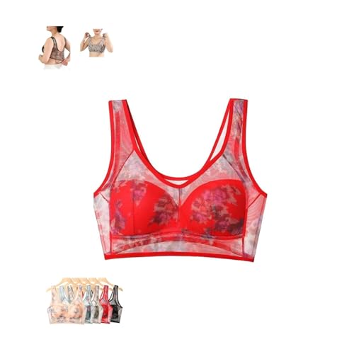 LOUPKC Soutien-gorge rafraîchissant et confortable en dentelle de soie glacée, soutien-gorge rafraîchissant et confortable en dentelle de soie glacée Ellebloom, soutien-gorge en dentelle de soie glacé