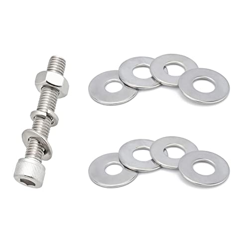 Gad2go 100 Pieces M6 Flat Washers 304 Stainless Steel Washers 6.4x18 mm Round Penny Washer for Screws Bolts - Image 2