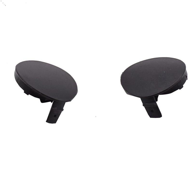 1 Pair Left and Right Front Bumper Tow Hook Cover Cap for Toyota Corolla 52127-02910 52128-02910 Black Plastic