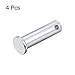 uxcell Single Hole Clevis Pins - 10mm X 30mm Flat Head Zinc-Plating Solid Steel Link Hinge Pin 4Pcs