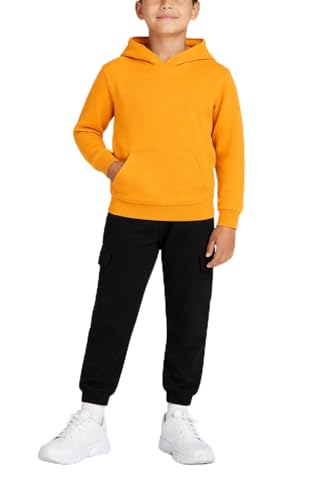 Image of Quad Seven Boys Sweat Suit Set - 2 Piece Soft Fleece Pullover Hoodies and Athletic Cargo Jogger Sweatpants for Boys (5-18)