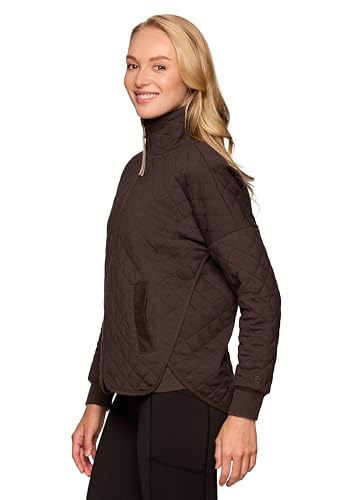 Avalanche Quilted Jacket for Women, All Season Mock Neck Zip Up Jacket with Pockets for Hiking, Travel, Casual Wear4